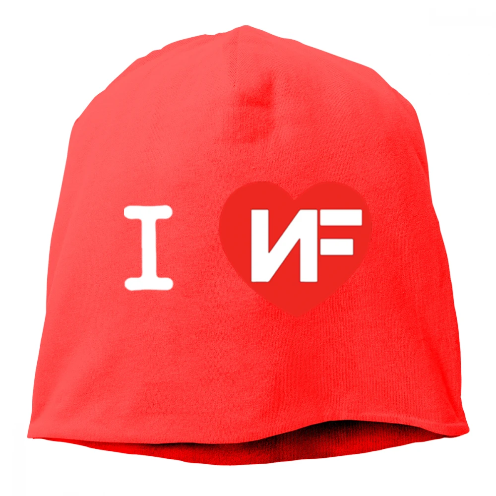 Красный I Love NF Wake Up принт вязанная хлопковая шапка Skullies унисекс для мужчин и женщин хеджирующая шапка весенне-осенняя уличная хип-поп шапка шапочки - Цвет: Красный
