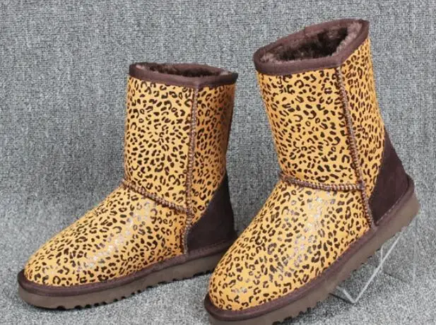 Г. Обувь женские зимние ботинки женская обувь zapato mujer ботильоны из натуральной кожи модные австралийские непромокаемые Металлические модные ботинки - Цвет: picture color