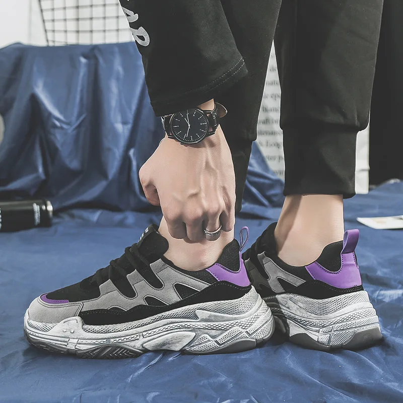 

Spring New Style Students Men Dad Shoes Versatile Trendy Shoes Male Red Sports Shoe Men's Trend Super Fire Intellectual Smoked S