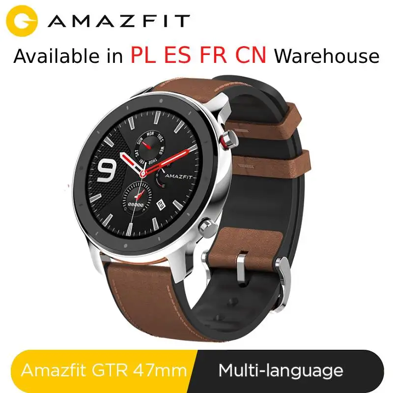 Глобальная версия Amazfit GTR 47 мм умные часы 5ATM водонепроницаемые с аккумулятором на
