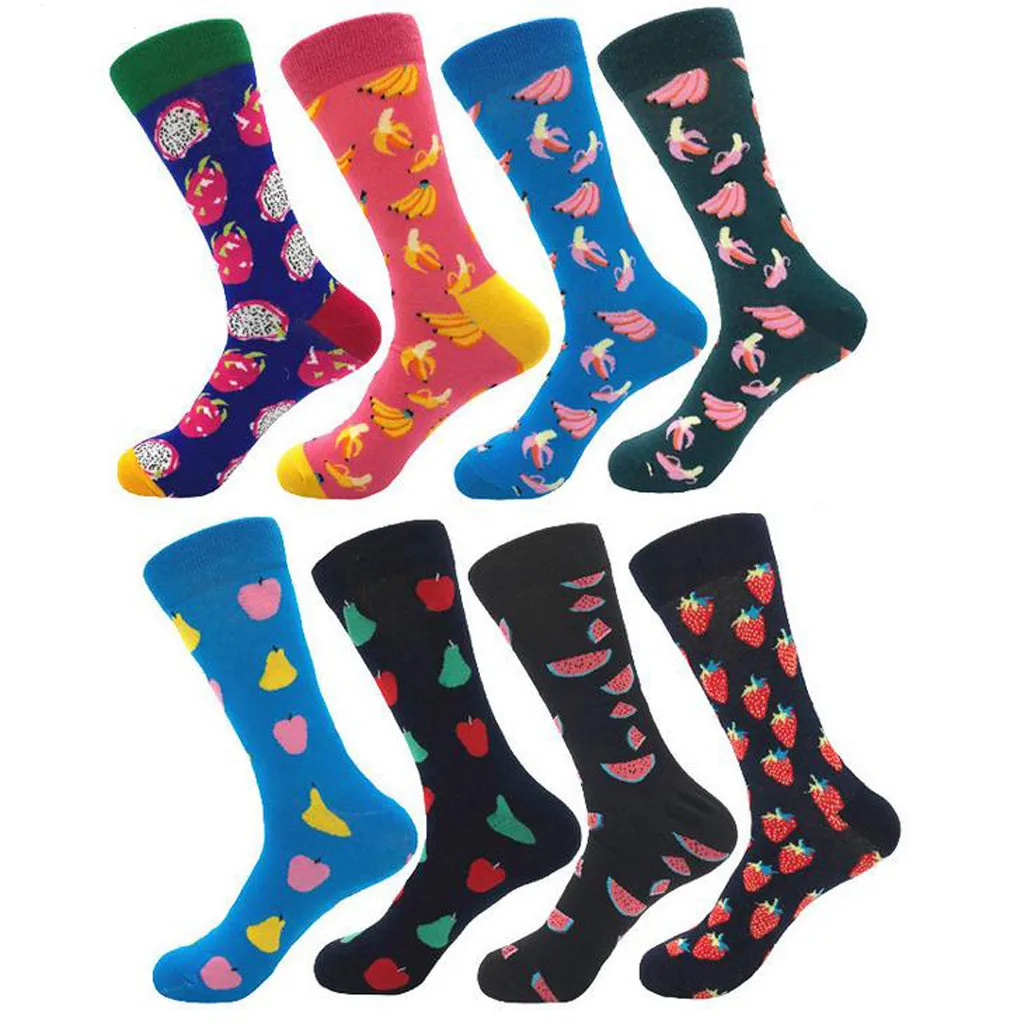 

8PC Socks Unisex Cute Fruit Banana Pattern Sports Compression Socks Outdoor Sports Socks Funny Socks Calcetines S10