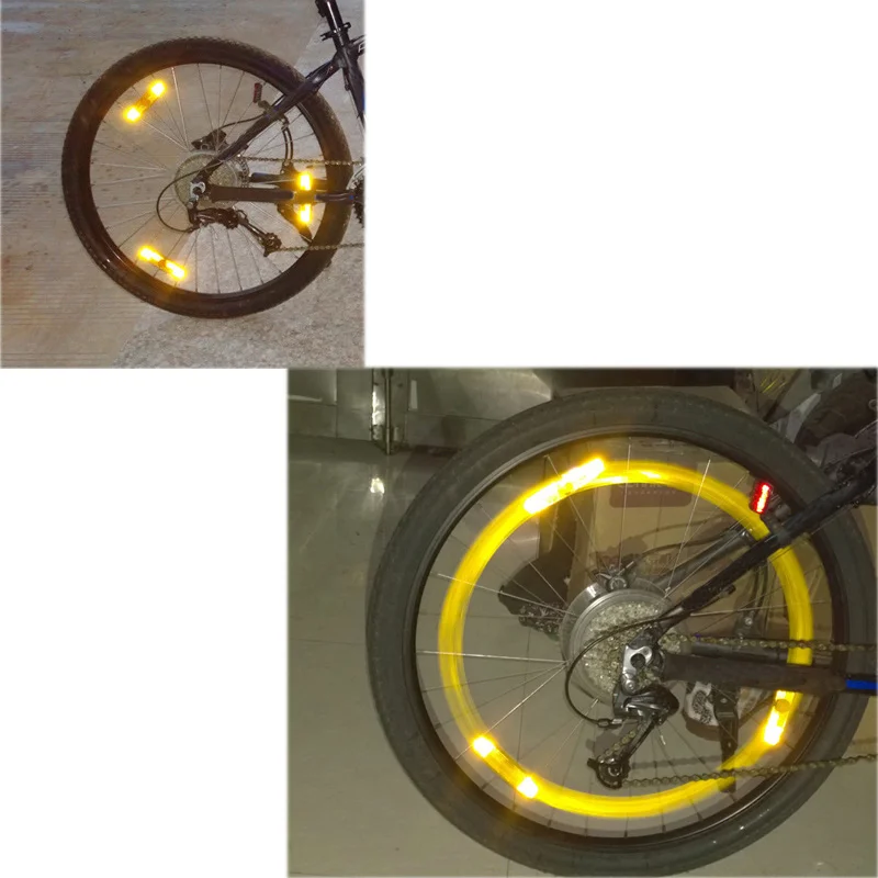 2PCS/Set Plastic Bicycle Wheel Spokes Reflector Snap-type Mountain Road Bikes Safety Warning Reflector