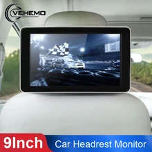 Универсальный 9 дюймов подголовник автомобиля монитор кино музыка мультимедийный плеер заднем сиденье MP4/USB/SD/MP3 MP5 Экран FM встроенные динамики
