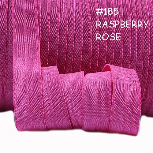 185 raspberry rose 100 ярдов/рулон) 5/" сплошной цвет враг на голову эластичная повязка для головы - Цвет: 185 raspberry rose