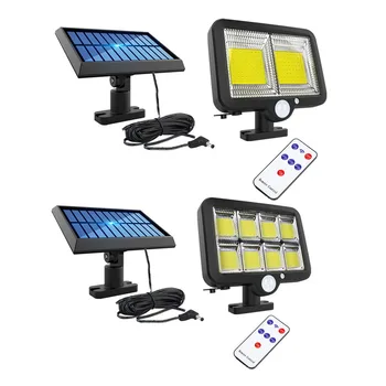

LED Solar Wall Light Remote Control Human Motion Sensor Outdoor Garden Yard Lamp LED Spot Light Garden Path Wall Light