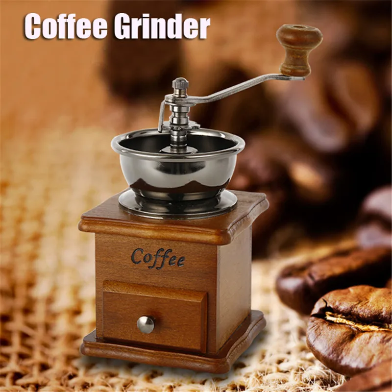 

Classical Wooden Manual Coffee Grinder Handle made coffee powder Grinder spice grinder coffee grinder coffee mill