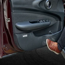 Для BMW MINI кожаная Автомобильная внутренняя дверная панель защита против ударов коврик анти-грязь пленка наклейка F54 F55 F56 F60 Clubman Countryman