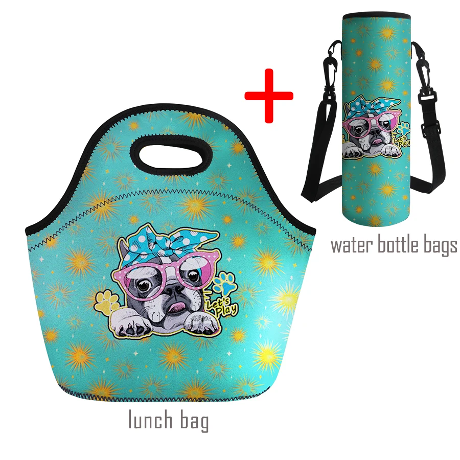 Портативный Ланч-Бостон-терьер с принтом для детей | Багаж и сумки