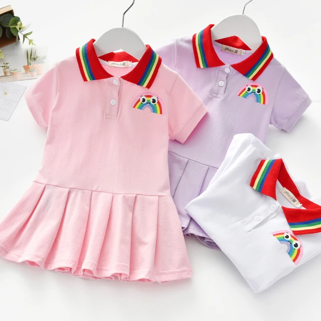 Unicon Children Dress Spring Summer Turn-Down Collar Kids Clothes Fashion toddler Baby Girls Clothing Summer Dress Girl 3
