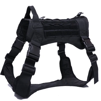 

Nylon Tactical Dog Vest Harness Outdoor Tactical Training Dog Clothes For Medium Big Hunting Dog Pitbull Bull Terrier Rottweiler