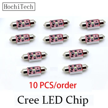 

10pcs/lot Car Festoon Dome LED Reading Lamp Bulb Light 31mm 36mm 39mm 42mm Cree chip Canbus Car Light Source