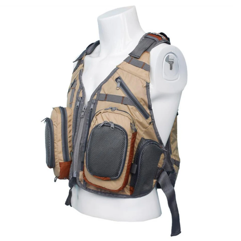 Fly Fishing Backpack Vest Combo Sailing Boating Men Waistcoat Travel Gilet Multi pockets Adjustable Straps Fishing Vests