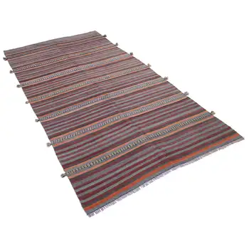 

134x262 Cm Orange Handmade Oriental Rug Rug-4x9 Ft
