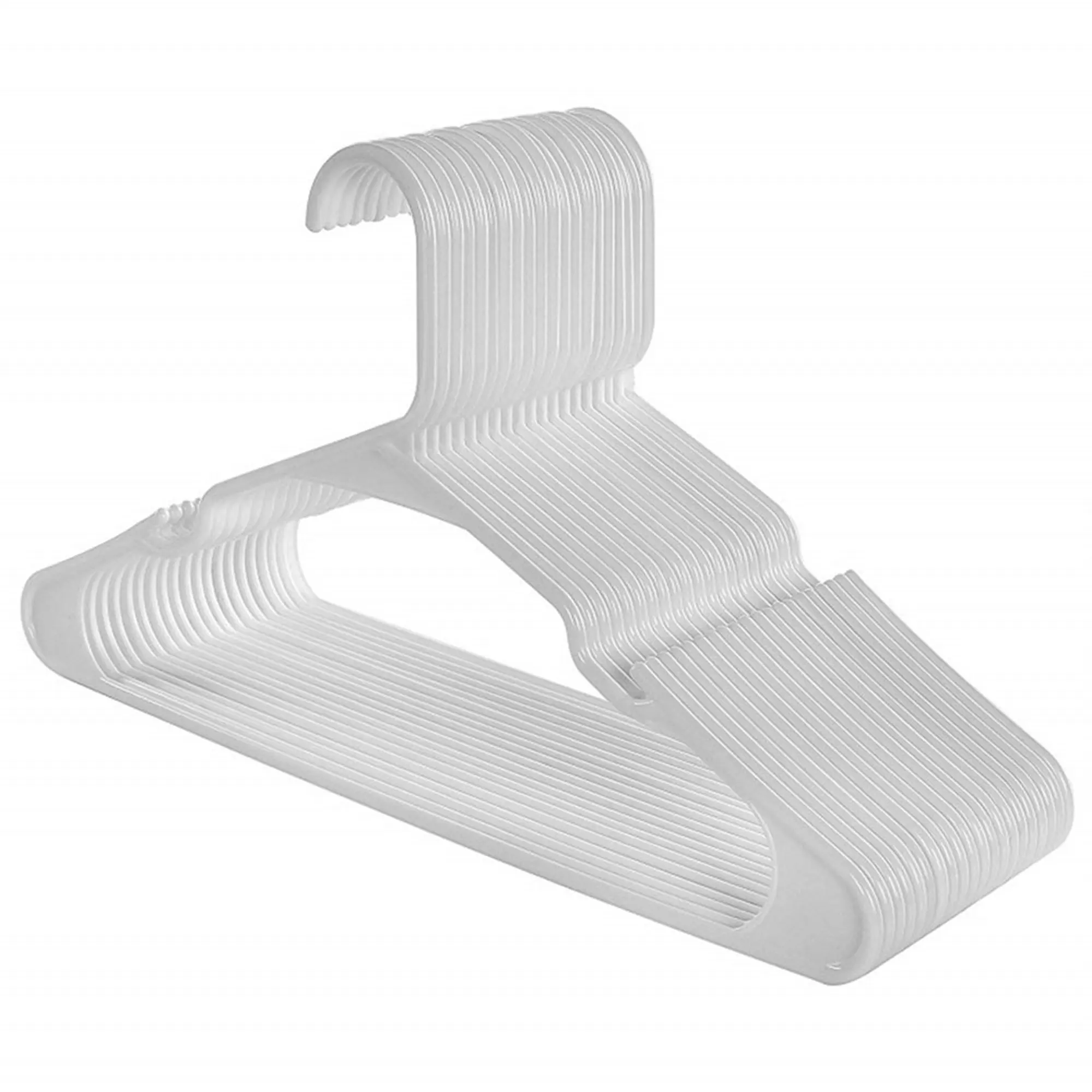 

Home Plastic Clothes Hangers, Notched, Set of 10 Durable, Perfect for Coat Jacket, Dress, Shirt, Trousers or Closet Space-Saving