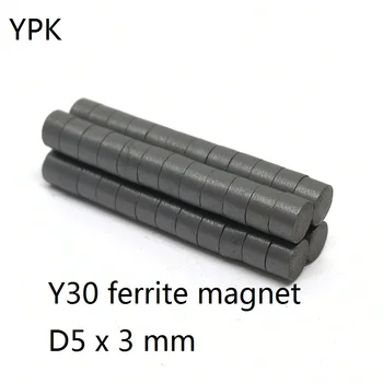 Disco de Imán de ferrita. Disco 5x3 Categoria Y30 altavoz redondo negro imanes permanentes