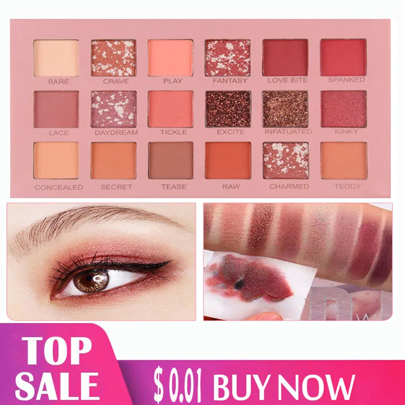 18 Color Waterproof Eye Shadow Lasting Matte Eye Brightening Glitter Palette Makeup Professional Set Shining Eyeshadow Cosmetics 18 Color Waterproof Eye Shadow Lasting Matte Eye Brightening Glitter Palette Makeup Professional Set Shining Eyeshadow Cosmetics