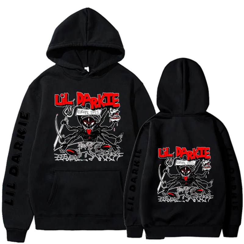 Hoodies Print brand LIL DARKIE Autumn Streetwear Men Women Fashion Oversized Sweatshirts Hoodie Tracksuits Unisex Clothing