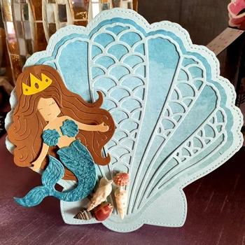 

Mermaid Metal Cutting Dies New Dies for DIY Scrapbooking Stencil Template Album Paper Cards Decor DIY Crafts Embossing Die Cuts