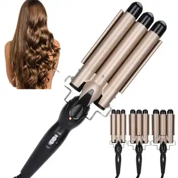 

3 Barrel Curling Iron Wand Adjustable Hair Curler Waver Crimper Hair Styling Tool Hair Waver Curlers Rollers Hair Styler Wands