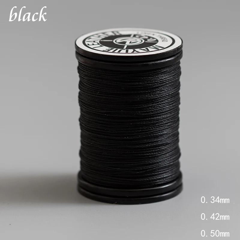 Round Waxed Thread Strong Polyester Cord Wax Coated Strings for Leather Craft Repair Shoes Sewing DIY Tools Wallet Saddle
