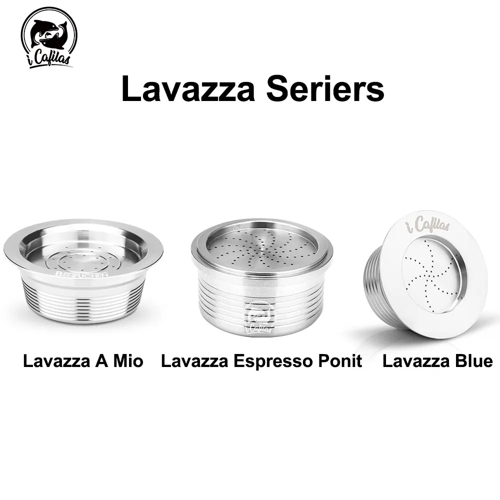 

3 Version Reusable Coffee Capsule Pod Stainless Steel Filter Lavazza A Modo Mio & Lavazza Espresso Ponit & Lavazza Blue Machine