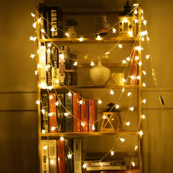 

Holiday Atmosphere Decoration LED Battery Box String Lights Creative Hanging Lights Flashing Light Bedroom Romantic Stars Light