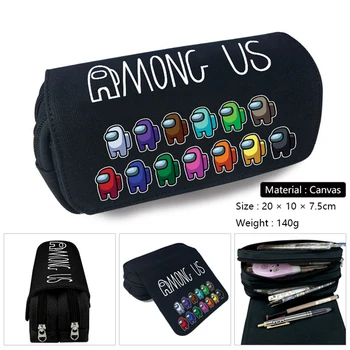 

Pencil case Canvas silk screen pencil case Student animation stationery box