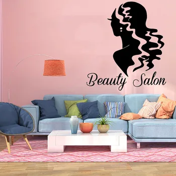 

New hair salon Waterproof Wall Stickers Home Decor For Home Decor Living Room Bedroom Removable Decor Wall Decals WL421