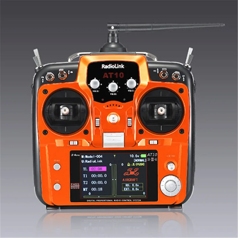 Radiolink AT10 II 12CH RC передатчик и приемник R12DS 2,4 GHz DSSS& FHSS радиопульт дистанционного управления для фиксированного крыла/вертолета