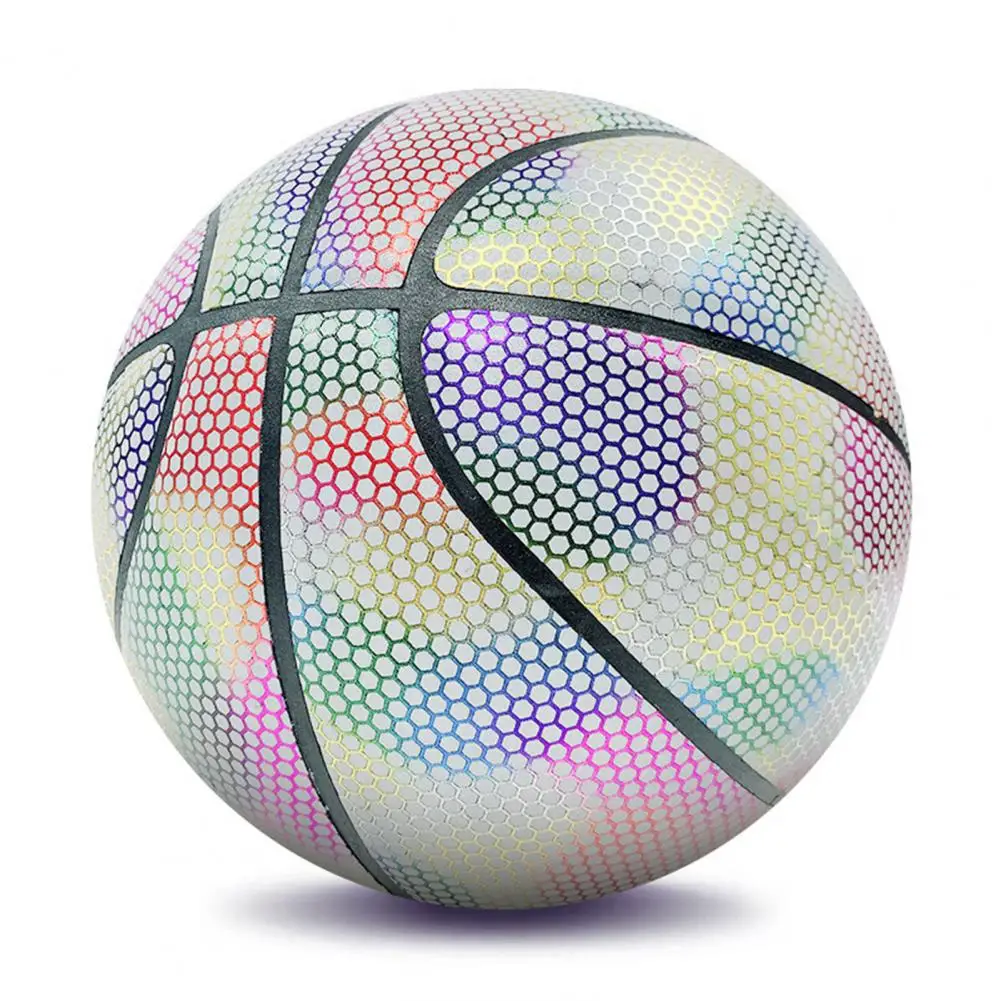 ALKOMI Glow in The Dark Basketball, Light Up Basketball, LED Night  Reflective Glowing Holographic Basketball Ball, Basketball Gifts for Boys  and Girls, Light Up Balls for Kids 