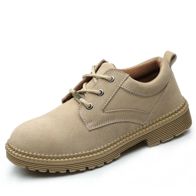 Прочные Для мужчин Сталь носком Рабочая безопасная обувь высотой до щиколотки зимние сапоги удобные защитные анти-прокол безопасная обувь для Для мужчин