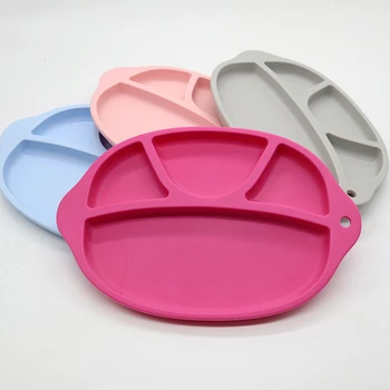 

Baby Silicone Plate Children's Dishes BPA Free Multifunctional Baby Feeding Plate Kids Food Bowl Food Grade Silicone Anti-fall