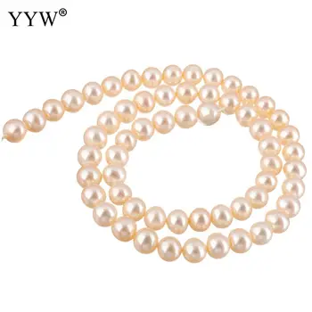 

AAA Cultured Potato Freshwater Pearl Beads Natural Pink 7-8mm Approx 0.8mm Sold Per Approx 15.5 Inch Strand