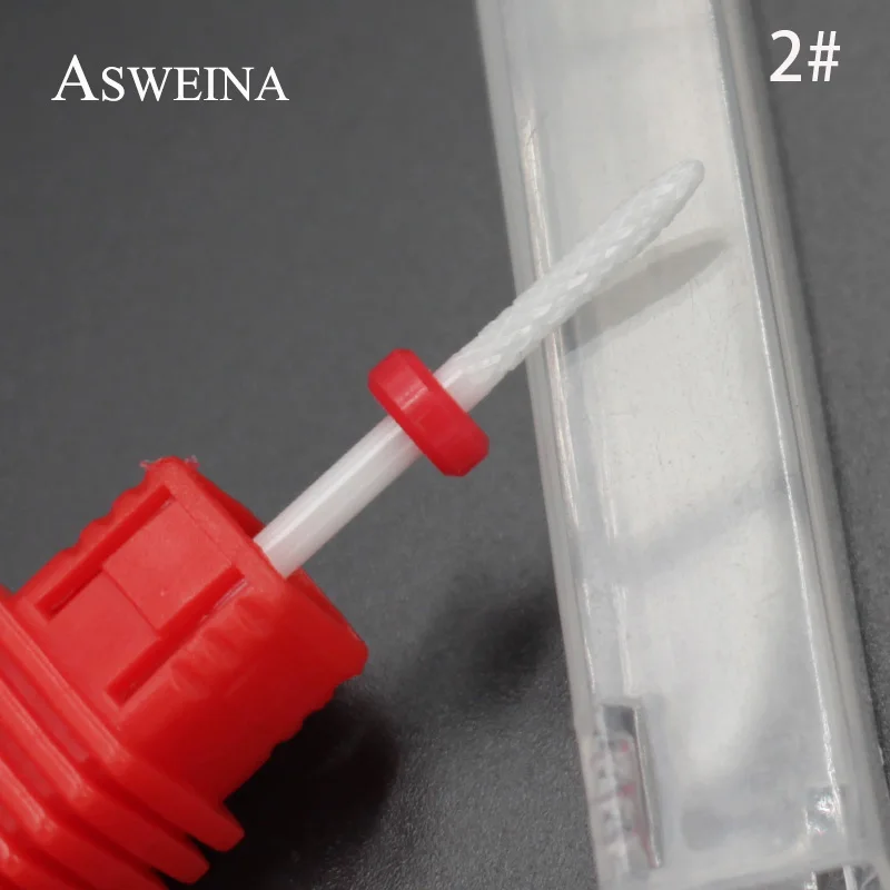 NO2 ASWEINA 1 шт. керамический сверло для ногтей педикюр машина электрическая твердосплавная дрель 3/3" хвостовик машина аппарат для маникюра аксессуары - Цвет: NO2