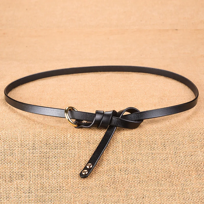 

top Cow Leather Belts High Quality Thin Skinny Waistband Adjustable Belt Dress Wild Small Belt Slim Jeans Dress Belt for Girls