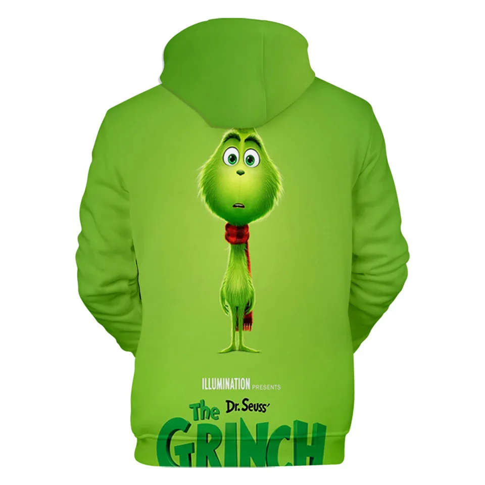 Лидер продаж, толстовки с 3D принтом из фильма The Grinch для мужчин/женщин, толстовки унисекс, спортивный костюм, модные пуловеры, уличная толстовка