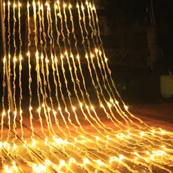 BEIAIDI 6X3 м 3х6 м 640 светодиодов штора с рисунком водопада свет гирлянды метеоритный дождь сказочная гирлянда Рождество Свадьба сосулька свет