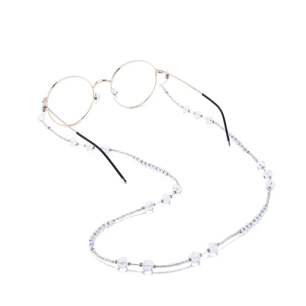 Декоративные прозрачные бисерные солнцезащитные очки шнур держатель для очков модные очки шейный ремешок цепочки для очков Веревка