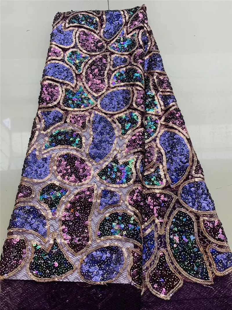 Nigerian Lace Fabrics Hot Sale African Velvet French Lace Fabric High Quality Tulle Mesh Laces With beads For Wedding H-102101