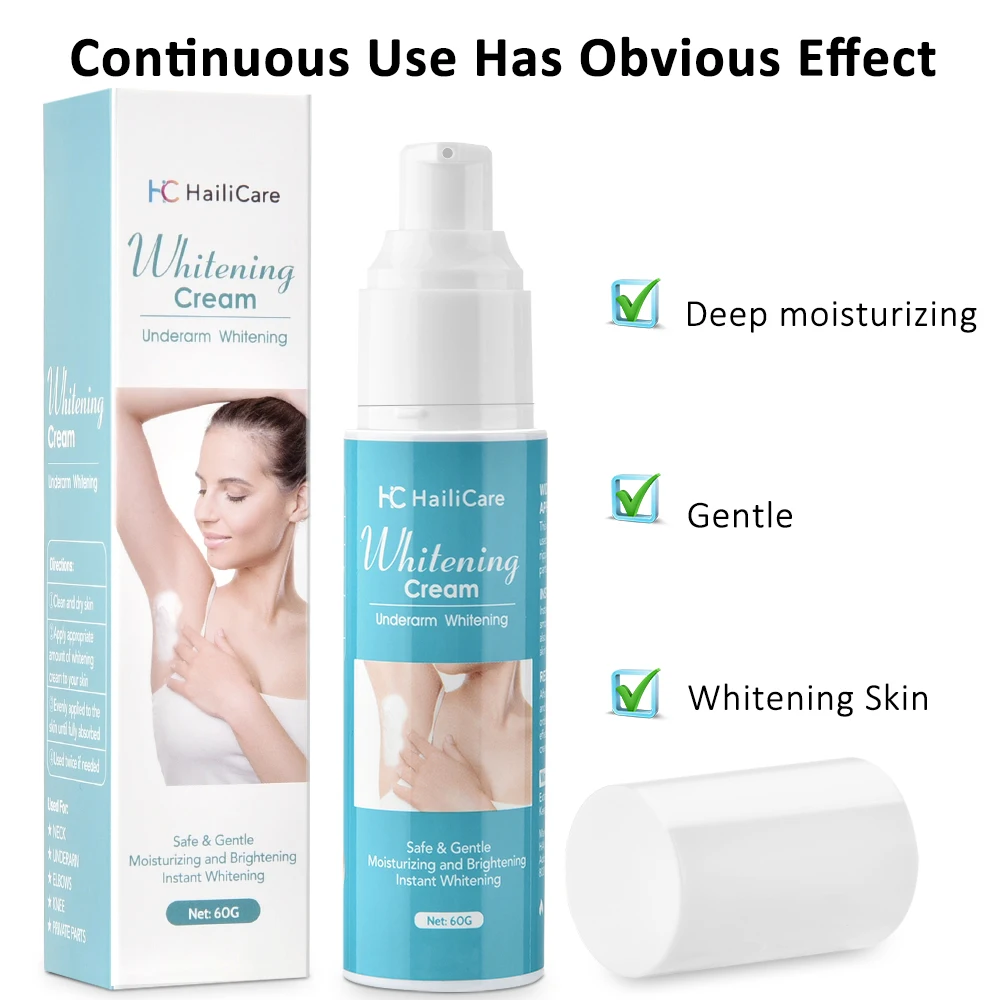 Armpit Whitening Cream Skin Lightening Bleaching Cream For Underarm Dark Skin Legs Knees Whitening Intimate Body Lotion