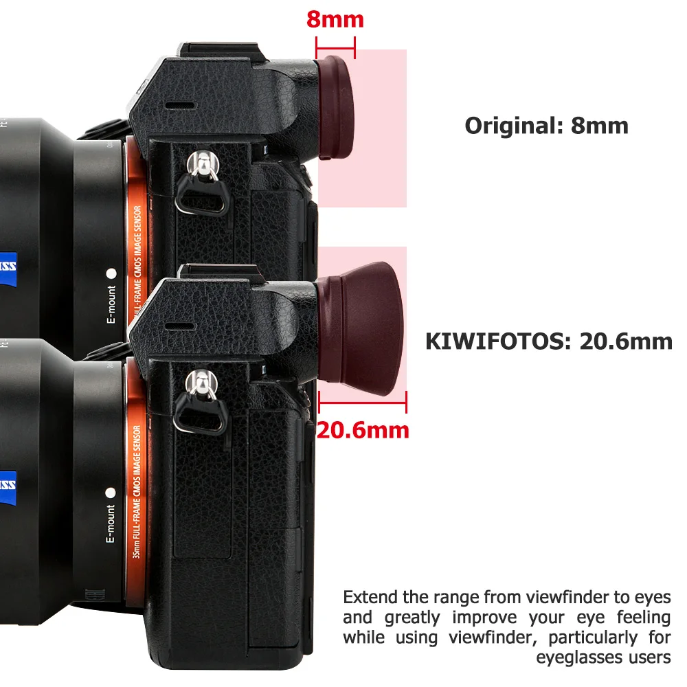 Ocular para Sony Câmera Eyecup Visor Iii A7r iv A7s A58 A99 a9 Substitui Fda-ep18 a7 ii - Image 2
