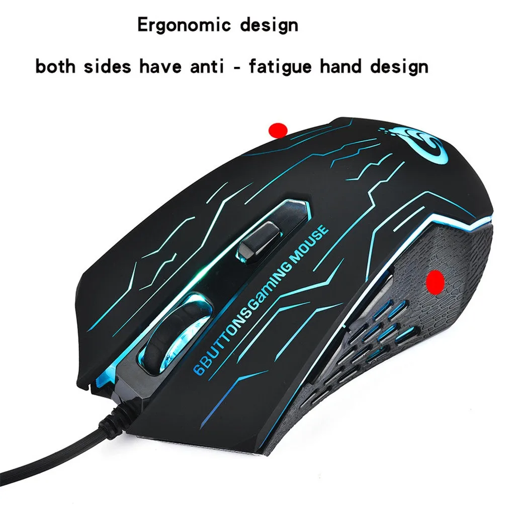 USB эргономичные мыши 7 режимов подсветки до 3600 dpi RGB Проводная игровая мышь Проводная Высокая чувствительность игровая мышь для ПК