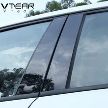Vtear для Audi A4L стикер на окна автомобиля B C отделка стойки наклейка на центр колонки наклейки Стайлинг внешний литье пост пленка интерьер