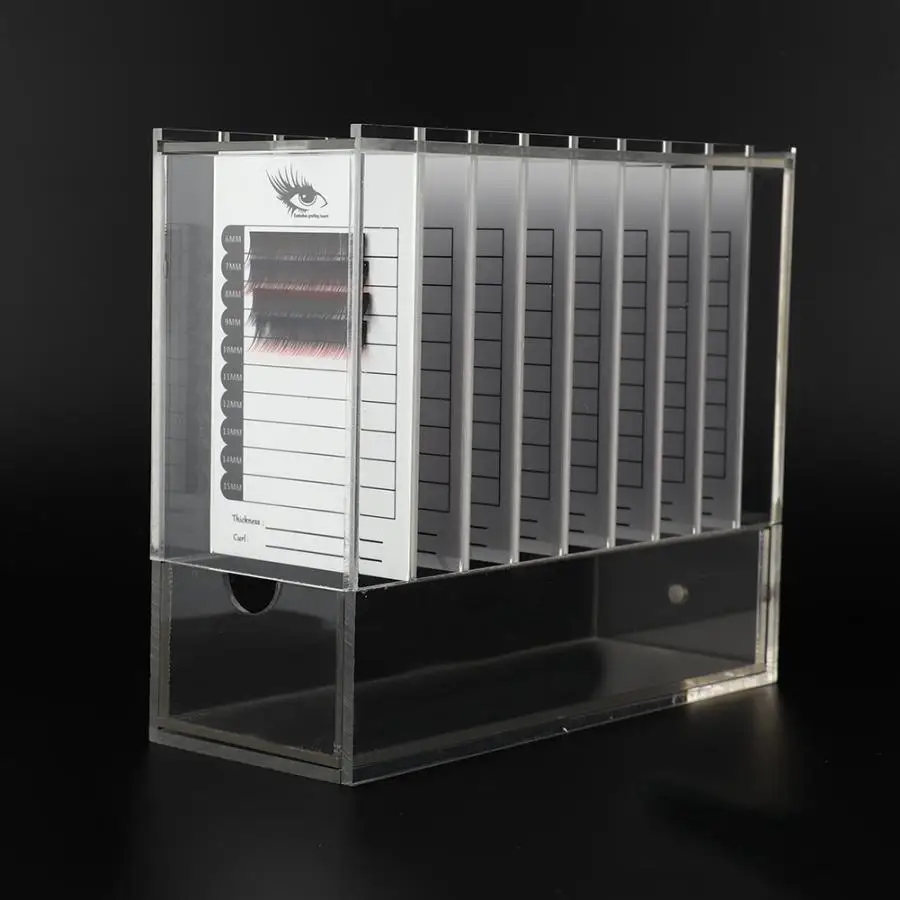 

8-Layer Clear Acrylic False Eyelashes Display Container Storage Box Transparent Grafting Lashes Organizer
