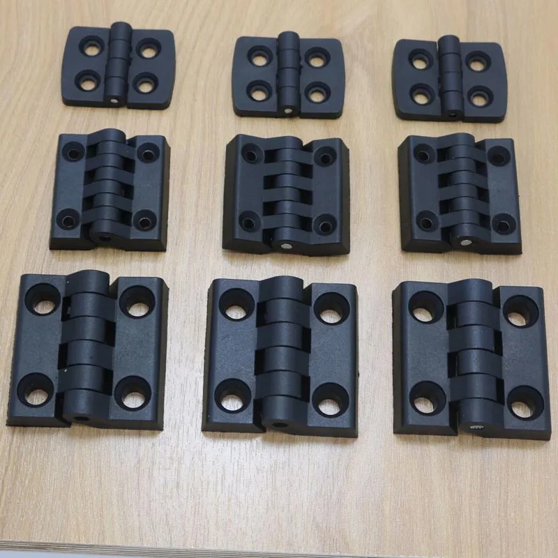 Small Hinges 10PCS 40*30mm Black Mini Plastic Door Bearing Butt Cabinet Drawer Jewellery Box ABS Hinge For Furniture Hardware