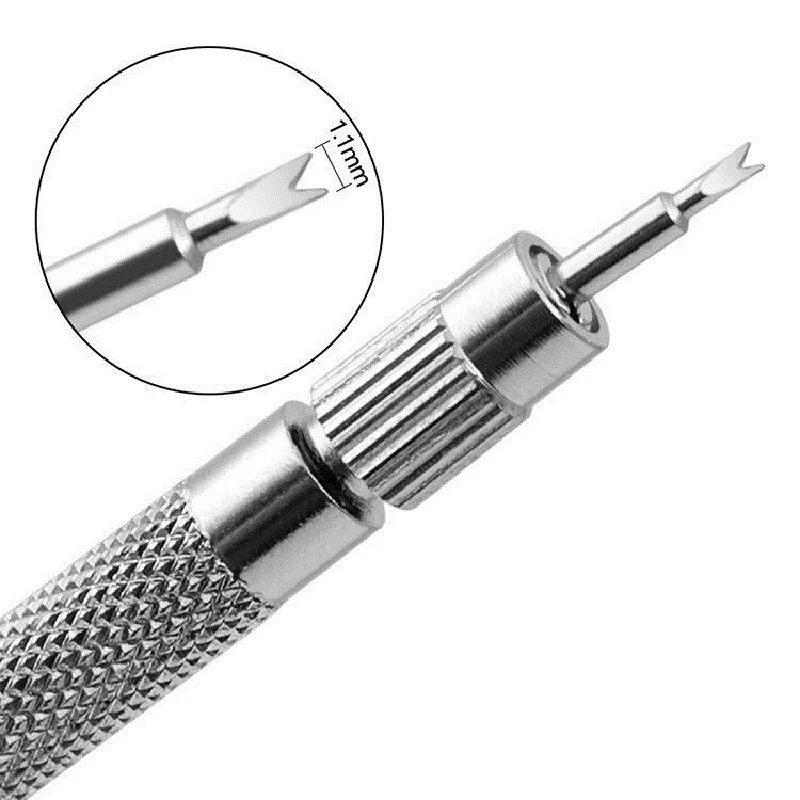 

Suitable for changing the watchband and removing the watchband. The watch repair tool is equipped with 2 sets of spare forks.