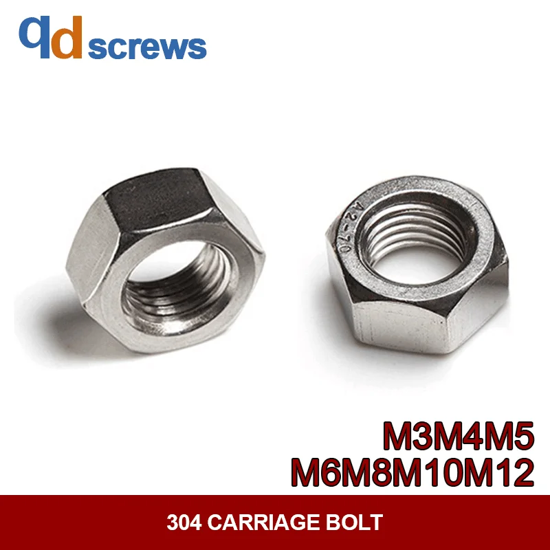 uxcell2pcs M16 x 2mm Pitch Metric Thread 304 Stainless Steel Left Hand Hex Nuts