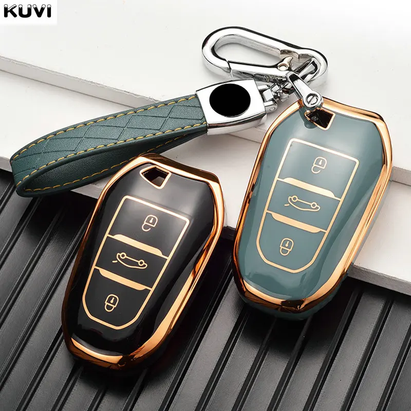 New TPU Car Remote Key Case Cover Shell For Peugeot 308 408 508 2008 3008 4008 5008 Citroen C4 C4L C6 C3-XR Picasso DS3 DS4 DS5
