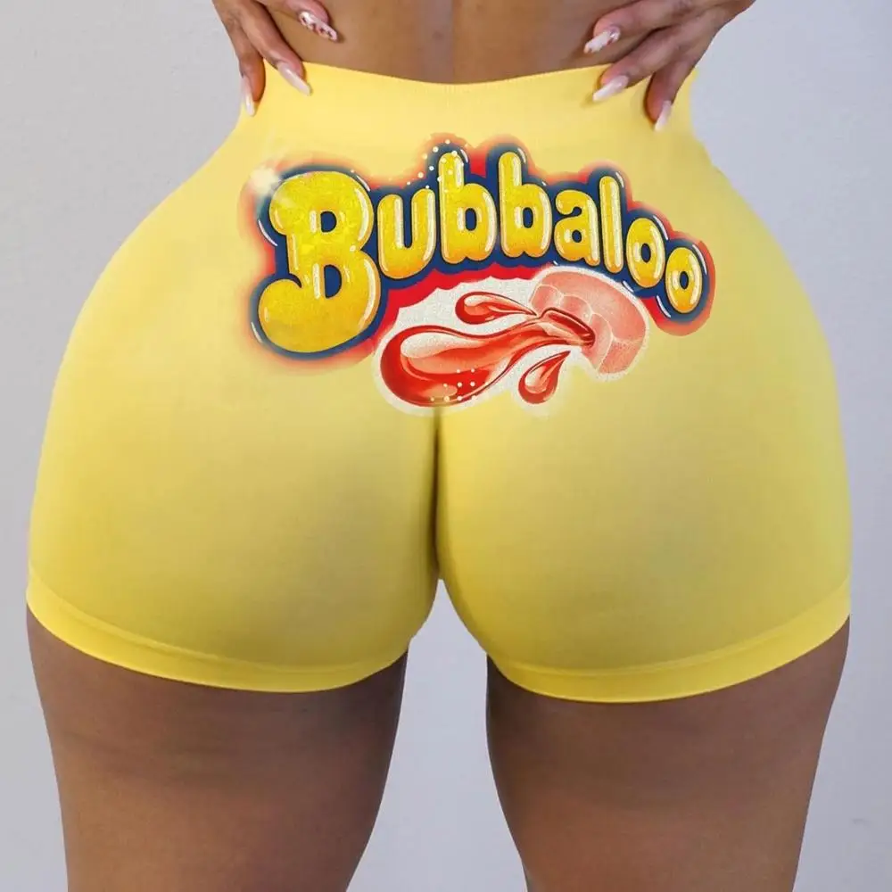 2020 Cross-border Hot Selling Style Printing Sports Leisure Mid-high Waist Shorts Sexy Plus Size Gusher Shorts Snack Shorts