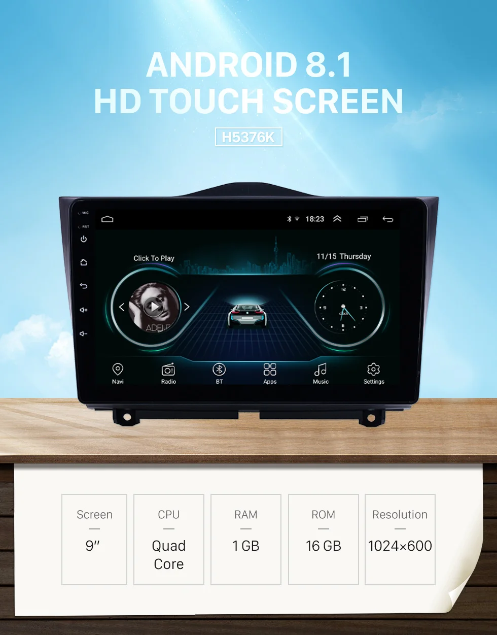 Harfey 9 дюймов HD сенсорный экран Android 8,1 gps Navi 2DIN Автомагнитола для Лада гранта магнитофон с AUX поддержка Carplay